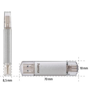 Stick USB Hama C-Laeta 256GB, USB 3.2 Gen 1, Tip-C, Argintiu - Img 4