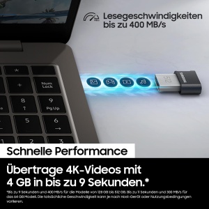 Stick USB Samsung FIT Plus, 512 GB, 400 MBs citire, gri - Img 5
