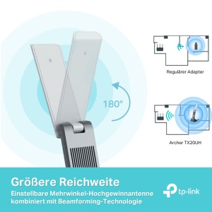 Stick WiFi TP-Link Archer TX20UH, USB 3.0, Dual-Band, AX1800 - Img 5