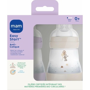 Sticla Anti-Colici MAM Easy Start, 2 x 160 ml, Flori Sand
