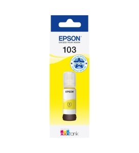 Sticla cerneala Epson EcoTank 103 Original, 70ml, Galbena, Compatibila cu L3110 si L3150