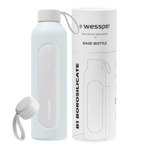 Sticla de Apa Wessper ACTIVEMAX, 1 Litru, Borosilikat, Albastra