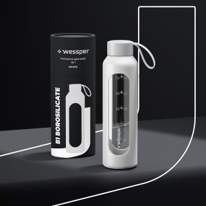 Sticla de Apa Wessper B1, 500ml, Borosilikat, Alb - Img 6