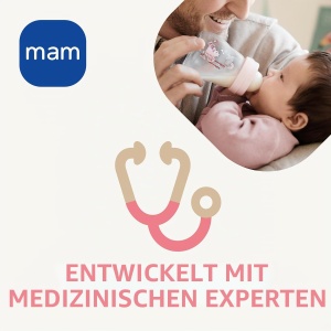 Sticla de hranire MAM Feel Good, 90 ml, cu tetina din silicon, albastra - Img 7