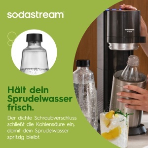 Sticla de sticla SodaStream DUO 1L, 2 bucati, design elegant - Img 3