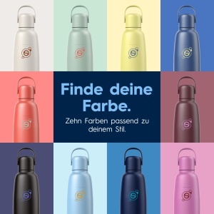 Sticla din otel inoxidabil SodaStream Fizz Go 0,9L, culoare albastra - Img 10