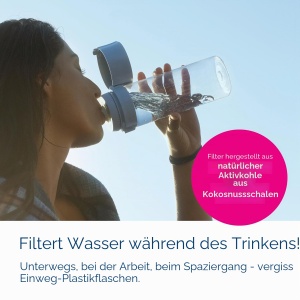 Sticla filtranta BRITA VITAL 600 ml, culoare hellblau, cu 2 filtre MicroDisc - Img 6