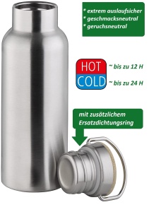 Sticla izolanta din otel inoxidabil APS 66906, 750 ml, sigilata, cu maner - Img 2
