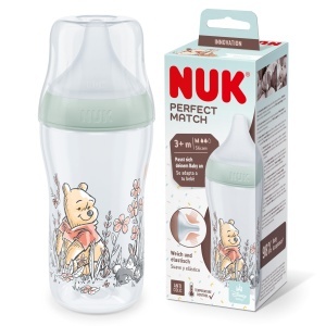 Sticla pentru bebe NUK Perfect Match, 260 ml, cu sistem anti-colici, Disney Winnie Puuh