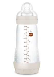 Sticla pentru bebelusi MAM Easy Start 320 ml, anti-colici, culoare bej
