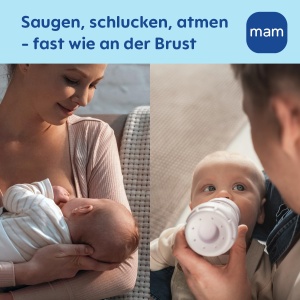 Sticla pentru bebelusi MAM Easy Start Anti-Colic 160 ml, 0 luni, cu tetina SkinSoft - Img 3