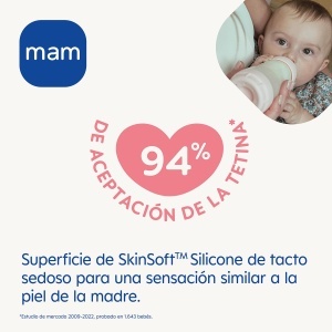 Sticla pentru bebelusi MAM Easy Start Anti-Colic 160 ml, Rosa, cu tetina din silicon - Img 3