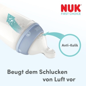 Sticla pentru bebelusi NUK First Choice, silicon, anti-colici, 2 bucati - Img 3