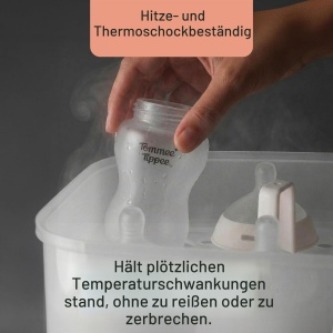 Sticla pentru bebelusi Tommee Tippee Natural Start, 250 ml, 2 bucati, din sticla cu silicon - Img 2