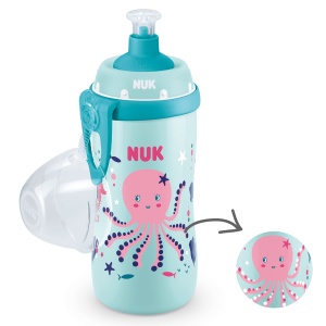 Sticla pentru copii NUK Junior Cup 300 ml efect cameleon fara BPA albastru-verde - Img 2