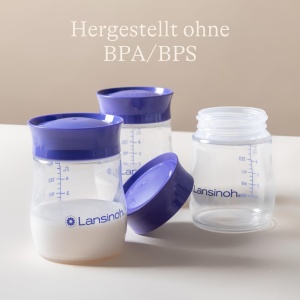 Sticla pentru lapte matern Lansinoh, 4 x 160 ml, design compact, reutilizabila - Img 6