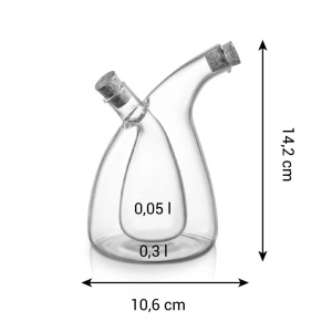 Sticla pentru ulei si otet Tescoma Virgo 2-in-1, 300 ml si 50 ml - Img 5
