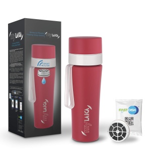 Sticla sport Laica MyLaica 05L otel inoxidabil cu filtru rosie