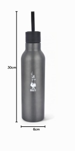 Sticla termica Bialetti, 750 ml, din otel inoxidabil, gri - Img 6