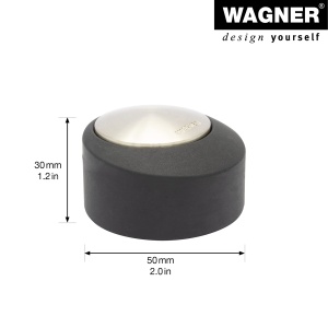 Stopper de usa WAGNER SCREW OR GLUE, metal, 50 mm, 30 mm, prindere cu surub sau adeziv - Img 2