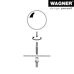 Stopper pentru usa WAGNER GOLFBALL, plastic alb, 30 mm, inclusiv montaj - Img 4