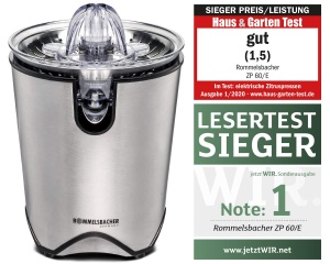 Storcator citrice Rommelsbacher ZP 60E Motor silentios 100W Inox - Img 2