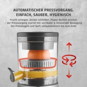 Storcator de citrice CASO CP 440 Lift Inox, inox, putere mare, usor de curatat - Img 3