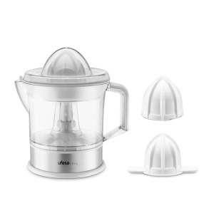 Storcator electric citrice Ufesa Zing, 40W, 0.7L, inox, rotatie bidirectionala, BPA-free