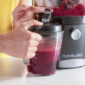 Storcator nutribullet, Storcator rece, Extractor de fructe si legume, Storcator de fructe, Utilizare zilnica, Usor de curatat, Recipient pentru pulpa de 1,5 L, NBJ100G, Negru - Img 3