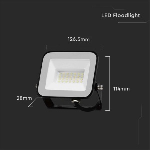Stralucitor LED V-TAC 20W Alb - 1620 Lumen, IP65, pentru Exterior - Img 4