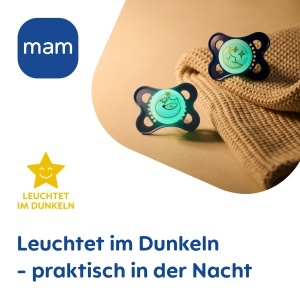 Sucea pentru bebelusi MAM Original Day Night, 0-6 luni, 4 bucati, silicon SkinSoft - Img 7