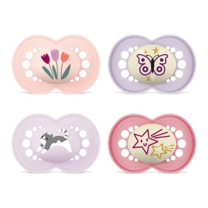 Sucea pentru bebelusi MAM Original Day Night, SkinSoft Silikon, 4 bucati - Img 2
