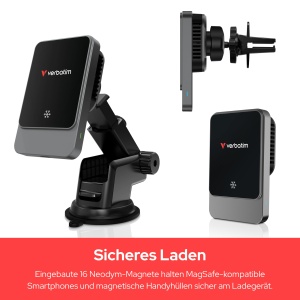 Suport Auto cu Inc Charger Wireless Verbatim Charge n Drive, 15W, RGB - Img 3
