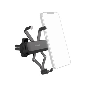 Suport auto telefon Hama Gravity Pro prindere ventilatie 5-9 cm Negru