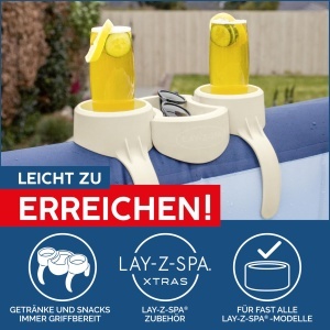 Suport Bauturi Bestway Lay-Z-SPA, 35 x 23.2 x 20.5 cm, 2 suporturi, 1 tavita - Img 3