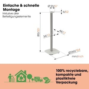 Suport difuzor Vogels SFS 4113 pentru Sonos Era 100, Alb, 82 cm - Img 6