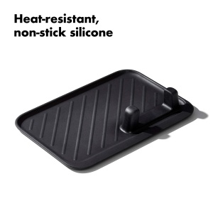Suport din silicon pentru ustensile grill OXO Good Grips, rezistent la caldura, negru - Img 5