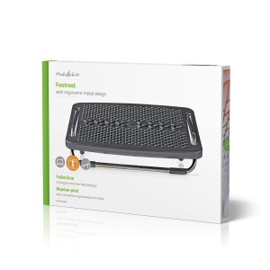 Suport ergonomic NEDIS pentru picioare, metal, negru - Img 3