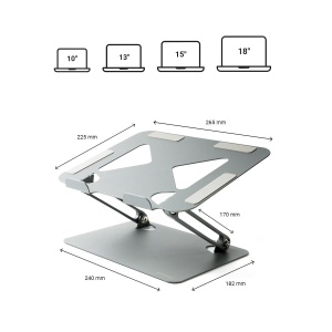 Suport laptop InnovaGoods pliabil si reglabil structura deschisa anti-alunecare - Img 3