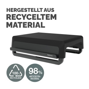 Suport monitor Fellowes Breyta 100 reciclabil 3 niveluri de inaltime negru - Img 9