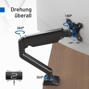 Suport Monitor GRIFEMA GB2003-1, 13-32 inch, Negru, Ajustabil pe Inaltime - Img 3