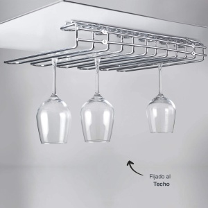 Suport pahare Lacor 62268 inox montare perete sau tavan capacitate 20 pahare - Img 4