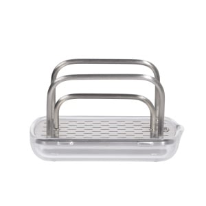 Suport pentru burete din inox OXO, model 13113100, negru, spalabil in masina de spalat vase - Img 1