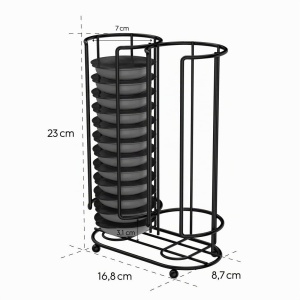 Suport pentru capsule de cafea Xavax, 26 capsule, metal, negru mat - Img 4
