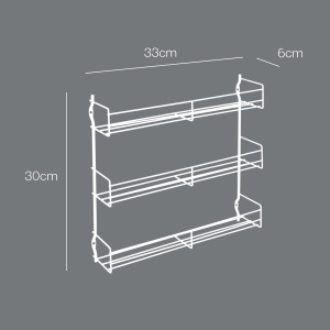 Suport pentru condimente Metaltex 364613010 3 etaje aspect inox montare pe perete - Img 5