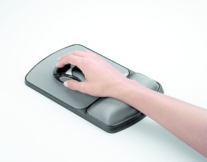 Suport pentru incheietura mainii reglabil pe inaltime Fellowes cu mouse pad din grafit - Img 2