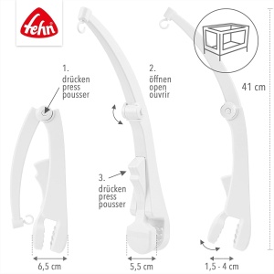 Suport pentru Mobile de Calatorie Fehn 249927, Alb, 41 cm - Img 2