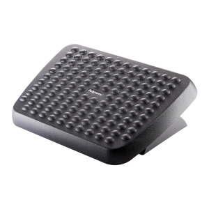 Suport pentru picioare Fellowes Standard, reglabil pe 2 inaltimi, cu platforma liber mobila, fabricat din plastic reciclat, perfect pentru birou si birou de acasa, culoare: negru