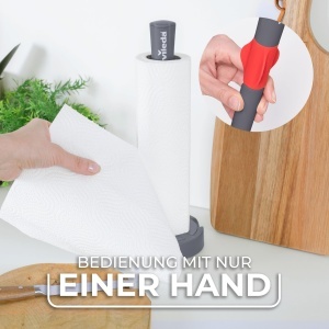 Suport pentru role de bucatarie Vileda, cu stopper, negru, extensibil pentru role XXL - Img 7