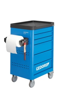 Suport pentru role de hartie Gedore 1500 H 40, 1.1 kg, Negru - Img 2